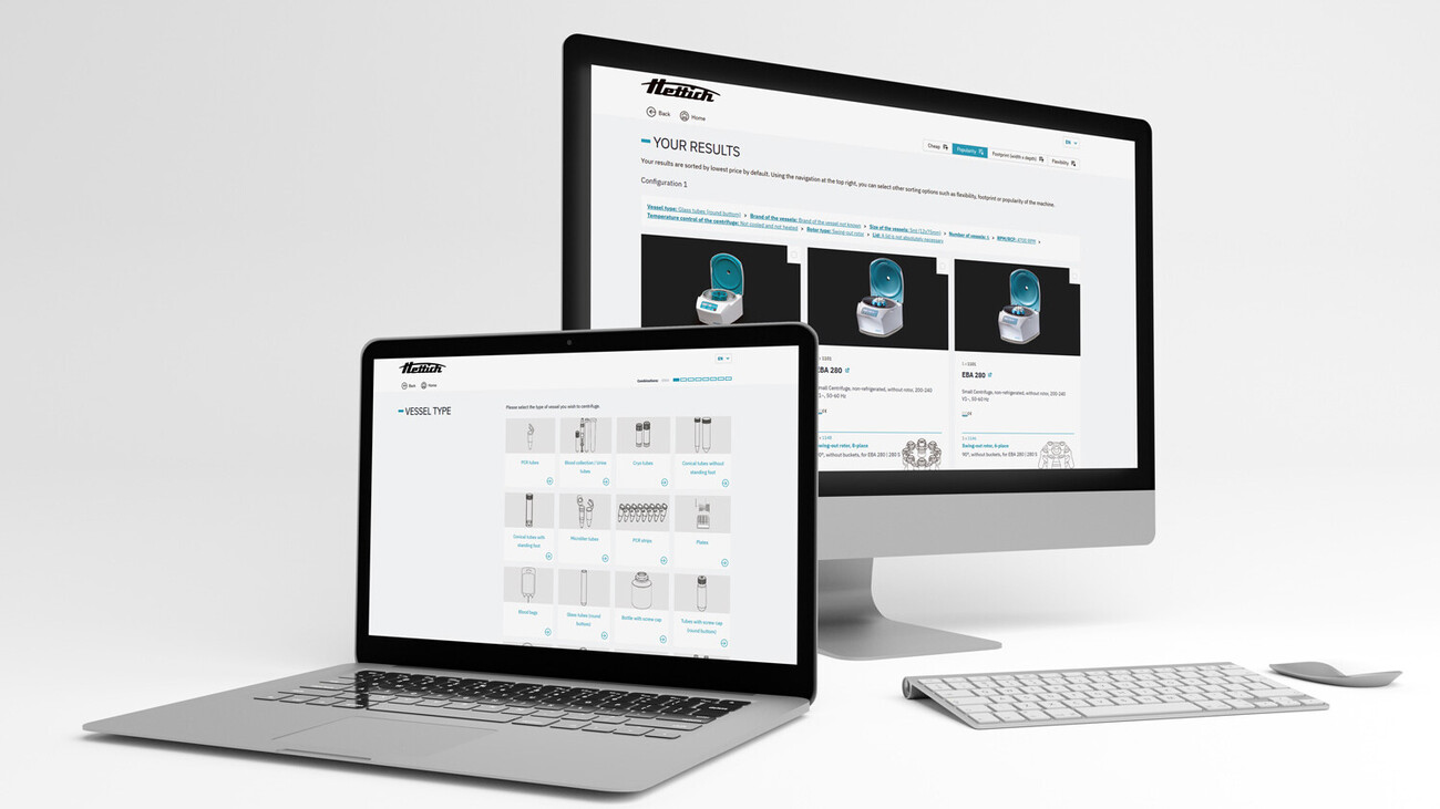 Screenshot Centrifuge Konfigurator