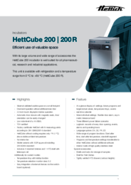 Data sheet | HettCube 200 | 200 R