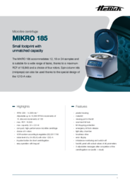 Data sheet | MIKRO 185