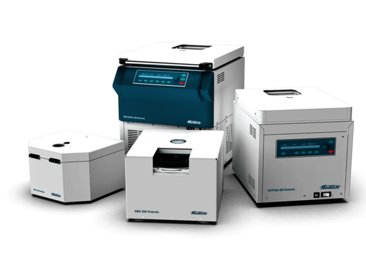 Centrifugadora robotizada de hettich