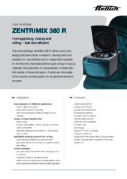 Data sheet | ZentriMix 380 R